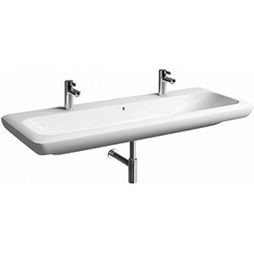 KOLO Life! umyvadlo 130 cm, se dvěmi otvory pro baterii, s přepadem, Reflex M21530900