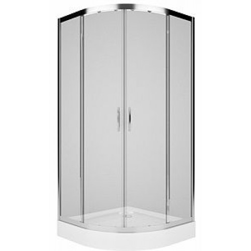 KOLO Rekord čtvrtkruhový sprchový kout 80 x 80 cm, posuvné dveře, čiré sklo PKPG80222003