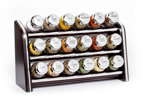 GALD Kořenky dřevěné 18 ks SILVER LINE, černý stojan GD-20687