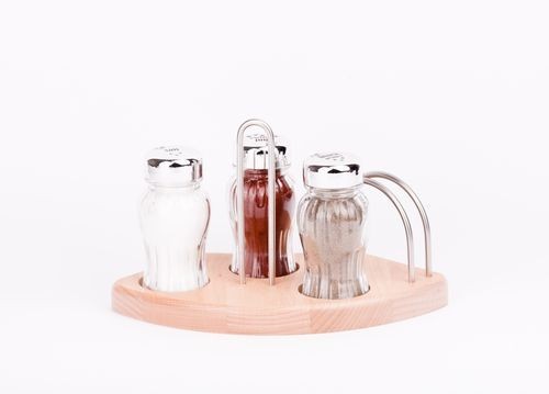 GALD Sada sůl, pepř, paprika ve dřevěném stojanu, s kořením GD-21103 GALD Sada sůl, pepř, paprika ve dřevěném stojanu, s kořením GD-21103