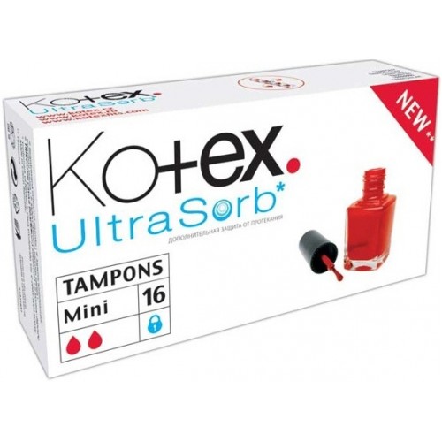 KOTEX Tampony Ulstra Sorb Mini (16 ks) 147809 KOTEX Tampony Ulstra Sorb Mini (16 ks) 147809