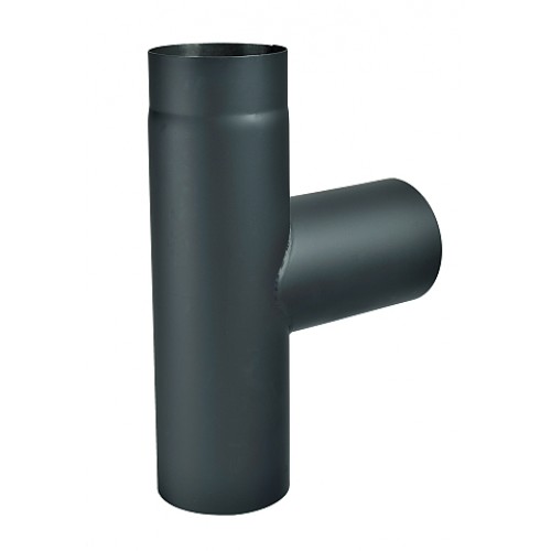 Kouřovod T- kus 180mm (1,5) černý Kouřovod T- kus 180mm (1,5) černý