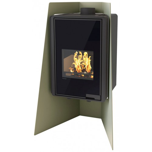 HS FLAMINGO DELUXE ® ISLAND Krbová kamna 9kW,olivová HSF42-005