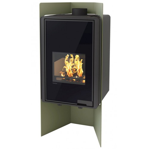 HS FLAMINGO DELUXE ® PULAU Krbová kamna 9kW, olivová HSF42-030