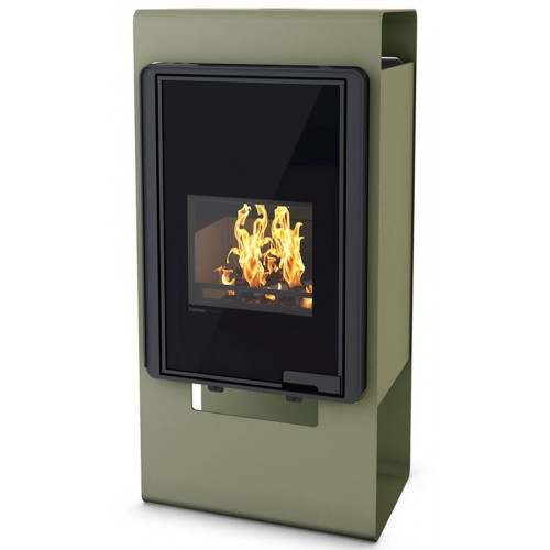 HS FLAMINGO DELUXE ® SINGA Krbová kamna 9kW, olivová HSF42-042 HS FLAMINGO DELUXE ® SINGA Krbová kamna 9kW, olivová HSF42-042