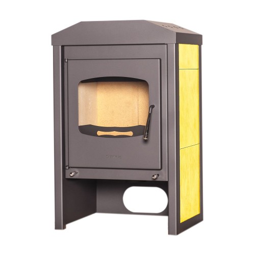 HSFLAMINGO Krbová kamna VEGA 9kw, antracit, dlažba žlutá