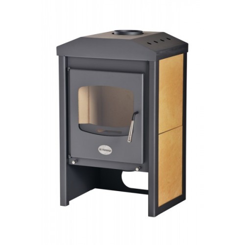 HSFLAMINGO Krbová kamna VEGA 9kw, antracit, dlažba písková s pérkem