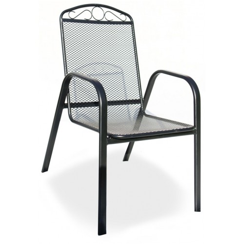 Křeslo zahradní ZWMC-31 kovové drátěné, černá 609