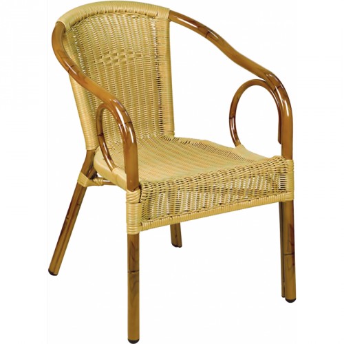 Křeslo Gastro CORINO natur ratan 1009/2 Křeslo Gastro CORINO natur ratan 1009/2