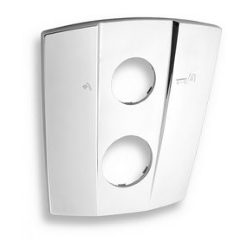 NOVASERVIS kryt k podomítkovému boxu s přepínačem - trapez chrom KRYT0050RF,0