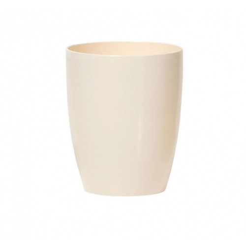 PROSPERPLAST COUBI Květináč vysoký 18,3 cm, krémová DUOW160
