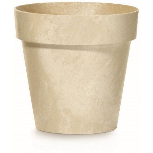 Prosperplast CUBE BETON EFFECT Květináč 20cm, 3,5l, krém DCUB200E