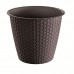 PROSPERPLAST RATOLLA ROUND květináč 2,8l, umbra DRSO200
