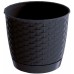 Prosperplast RATOLLA ROUND Květináč s miskou 30cm, 11l, antracit DRLO300