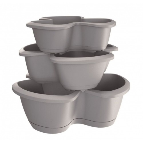 Prosperplast RESPANA TRIO Květináč na bylinky 47 cm, šedý kámen DRET123S