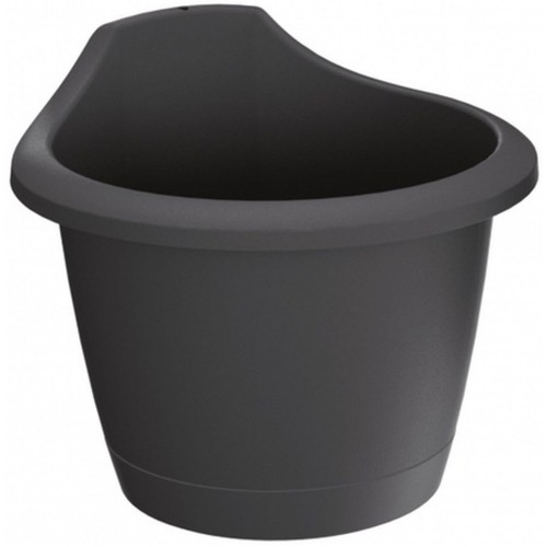 Prosperplast RESPANA WALL Květináč na zeď 22,4 cm, antracit DRES240 Prosperplast RESPANA WALL Květináč na zeď 22,4 cm, antracit DRES240