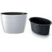 Prosperplast MAZE Květináč oválný s vkladem 58,5cm, bílá DBMZE600