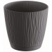 PROSPERPLAST SANDY P Květináč s miskou 16,8 cm, antracit DSY170P