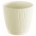 PROSPERPLAST SANDY P Květináč s miskou 14,9 cm, krémová DSY150P