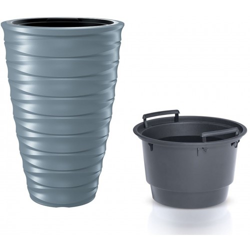 Prosperplast FREZE Květináč s vkladem 38,3cm, světle šedá DPFE400