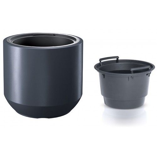 Prosperplast HEOS Květináč s vkladem 39cm, antracit DBHEW400