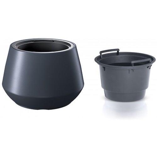 Prosperplast HEOS Květináč s vkladem 43,6cm, antracit DMHET440 Prosperplast HEOS Květináč s vkladem 43,6cm, antracit DMHET440