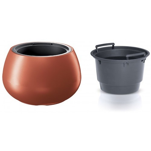 Prosperplast HEOS Květináč s vkladem 37cm, měď DBHEK400
