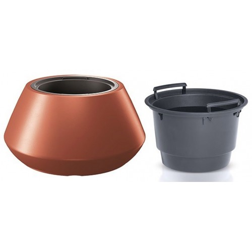 Prosperplast HEOS Květináč s vkladem 58,2cm, měď DMHET600