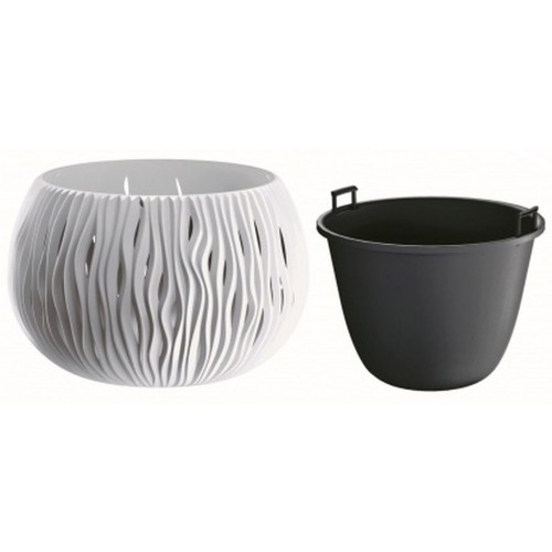 Prosperplast SANDY Bowl květináč 37cm, 9l, bílá DSK370