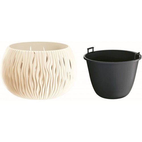 Prosperplast SANDY Bowl květináč 14cm, 0,75l, krémová DSK150 Prosperplast SANDY Bowl květináč 14cm, 0,75l, krémová DSK150