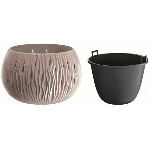 Prosperplast SANDY Bowl květináč 48cm, 21l, mocca DSK480 Prosperplast SANDY Bowl květináč 48cm, 21l, mocca DSK480