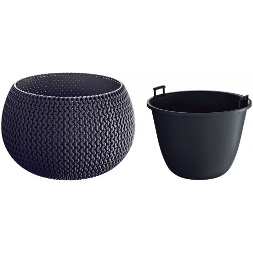 Prosperplast SPLOFY Bowl květináč 23,9cm, 2,3l, antracit DKSP240 Prosperplast SPLOFY Bowl květináč 23,9cm, 2,3l, antracit DKSP240