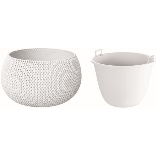 Prosperplast SPLOFY Bowl květináč 29cm, 3,9l, bílá DKSP290