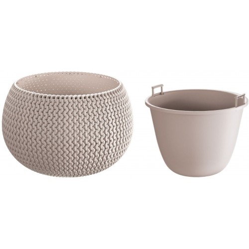 Prosperplast SPLOFY Bowl květináč 37cm, 9l, mocca DKSP370