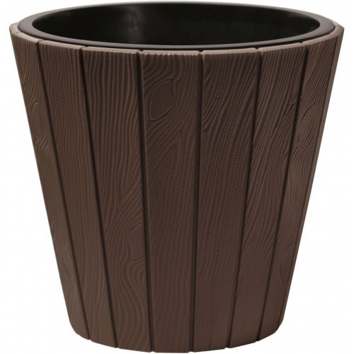Prosperplast WOODE květináč 39,3x37cm, hnědá DBWO400