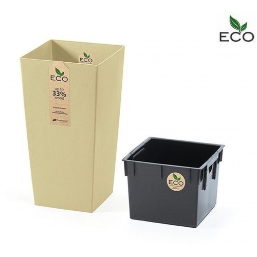 Prosperplast URBI SQUARE ECO Květináč 26,5cm, krémový DURS265W Prosperplast URBI SQUARE ECO Květináč 26,5cm, krémový DURS265W