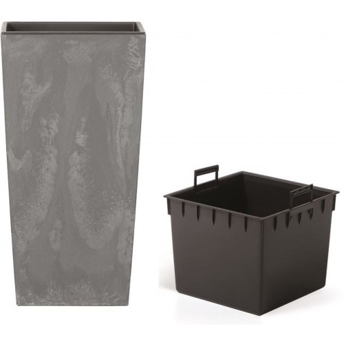 Prosperplast URBI SQUARE EFFECT Květináč 17 cm, marengo DURS170E Prosperplast URBI SQUARE EFFECT Květináč 17 cm, marengo DURS170E