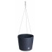 Prosperplast RATO ROUND WS Závěsný květináč 25,6cm, 8,9l, antracit DRTW260S