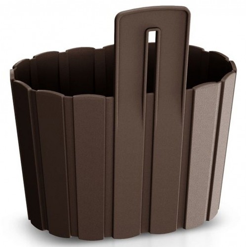 PROSPERPLAST BOARDEE WALL Květináč závěsný 19,4 cm, hnědá DDES200