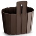 PROSPERPLAST BOARDEE WALL Květináč závěsný 19,4 cm, hnědá DDES200