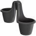 Prosperplast RESPANA TWINS Závěsný květináč duo 46,3 cm, antracit DRED200