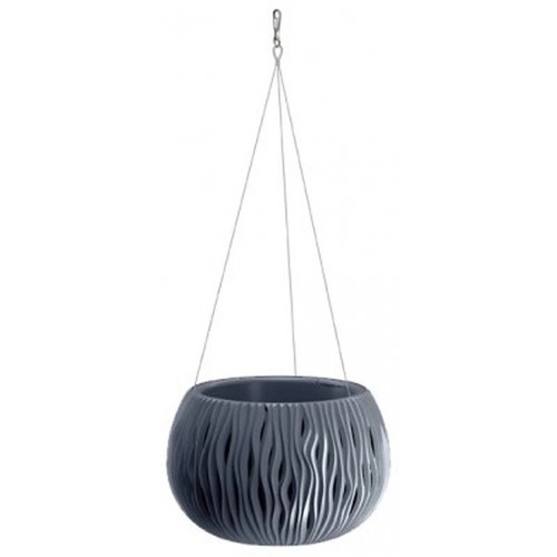 Prosperplast SANDY BOWL WS závěsný květináč 37cm, 9l, antracit DSK370WS