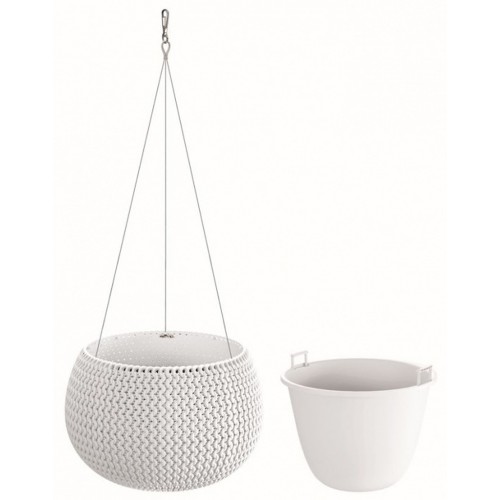 Prosperplast SPLOFY Bowl WS závěsný květináč 37cm, 9l, bílá DKSP370WS