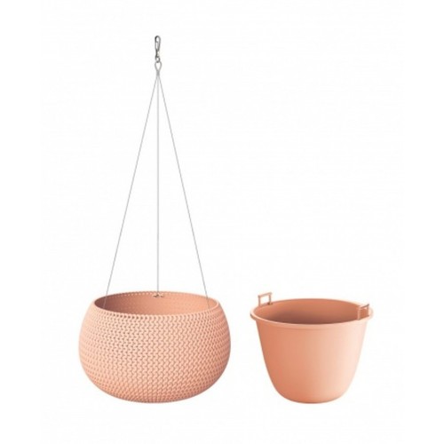 Prosperplast SPLOFY Bowl WS závěsný květináč 29cm, 3,9l, broskvová DKSP290WS