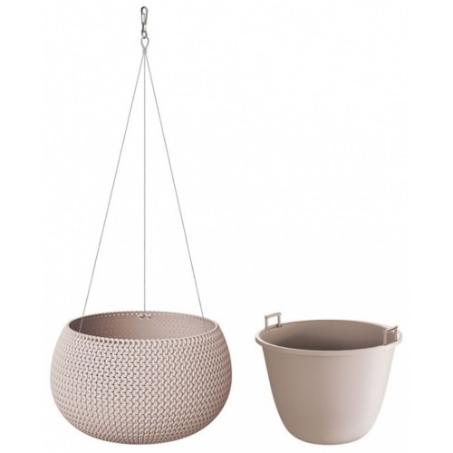 Prosperplast SPLOFY Bowl WS závěsný květináč 37cm, 9l, mocca DKSP370WS
