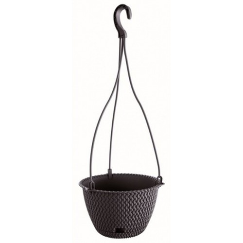 Prosperplast SPLOFY ROUND W Závěsný květináč 27 cm, antracit DSPW270