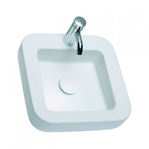 KOLO Cocktail umyvadlo čtvercové 45 cm, na desku, s otvorem pro baterii, bez přepadu, Reflex L31646900