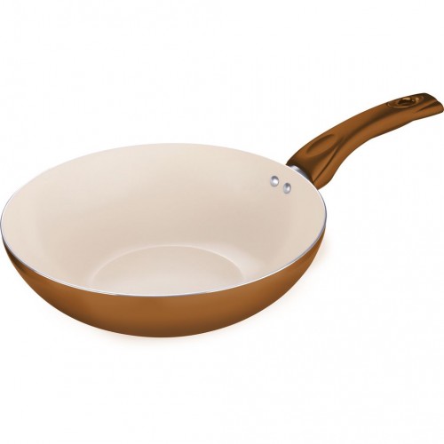 LAMART ECOLOR LT1073 pánev keramická WOK 280 mm hnědá 42002040