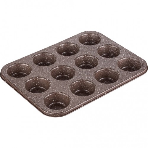 LAMART LT3082 MARBLE forma 12 muffinů 35,5x26,5 cm hnědá LAMART LT3082 MARBLE forma 12 muffinů 35,5x26,5 cm hnědá