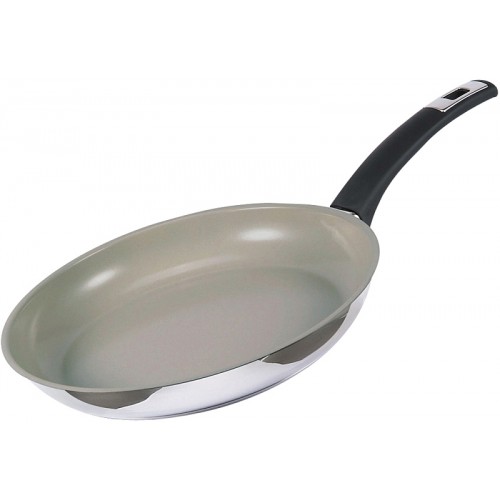 LAMART Keramická pánev INOX CERA LTSC2438, 240mm, nerez, 42000711